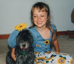 My first day of kindergarten with my old dog, Pepper (1995)